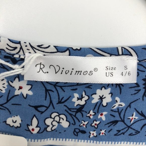 R. Vivomos Maxi Dress with blue Ditzy Floral Motif - Picture 2 of 8